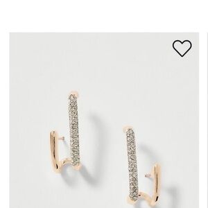 Ann Taylor Gold and Silver Crystal Earrings